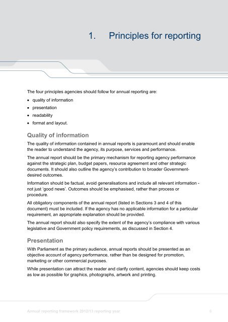 Annual reporting framework 2012/13 reporting year - Public Sector ...