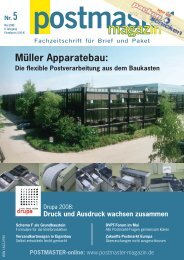 POSTMASTER-online - Müller Apparatebau GmbH