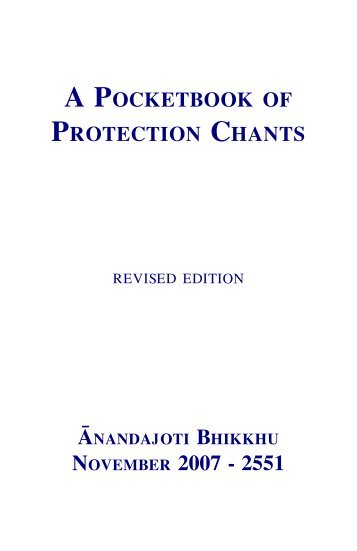 A Pocketbook of Protections - buddhanet-de-index