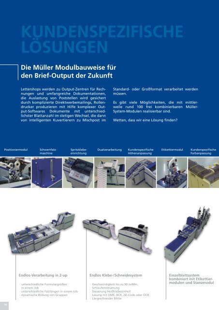 Dokument-Logistik-Systeme - Müller Apparatebau GmbH
