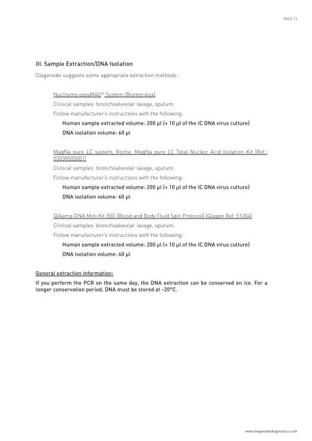 Mycobacterium Tuberculosis - Diagenode Diagnostics