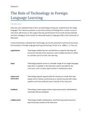 The Role of Technology in Foreign Language Learning - StarTalk