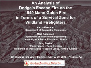 An Analysis of Dodge's Escape Fire on the 1949 Mann Gulch Fire in ...