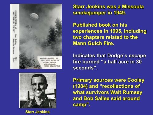 An Analysis of Dodge's Escape Fire on the 1949 Mann Gulch Fire in ...