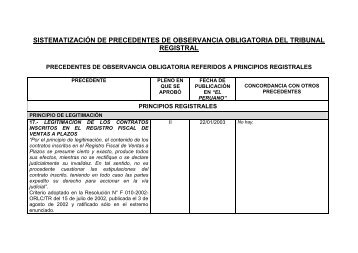 principios registrales - Sunarp