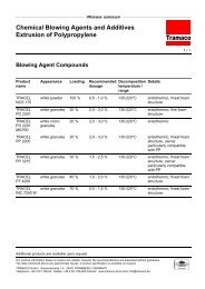 Chemical Blowing Agents and Additives Extrusion of ... - tramaco.de