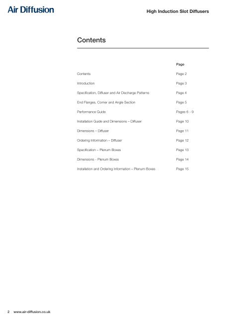 High Induction Slot.qxd - Air Diffusion