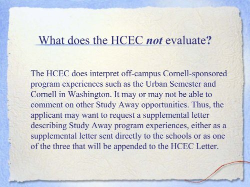 HCEC Letter - Cornell Career Services