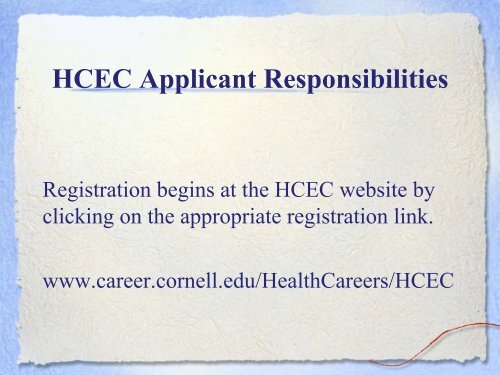 HCEC Letter - Cornell Career Services