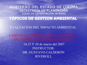 Evaluación del impacto ambiental - Gobierno del Estado de Colima