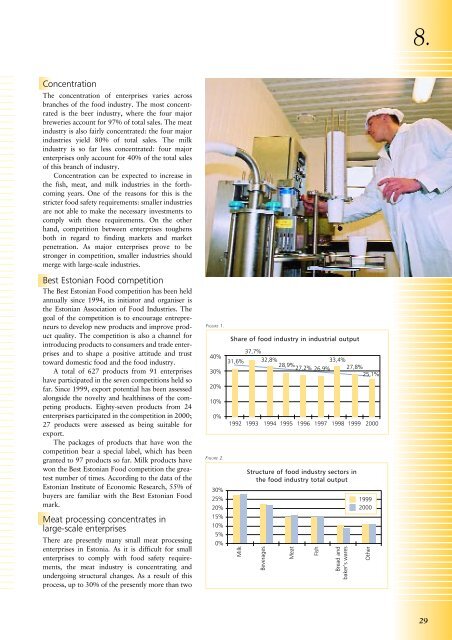 estonian agriculture, rural economy and food industry