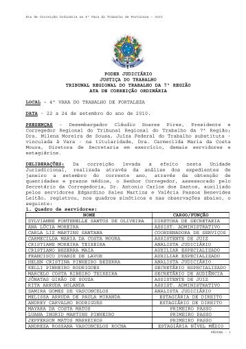 poder judiciÃƒÂ¡rio justiÃƒÂ§a do trabalho tribunal regional do trabalho da ...