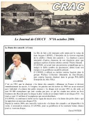 Le Journal de COUCY NÂ°16 octobre 2006 - Commune de Coucy