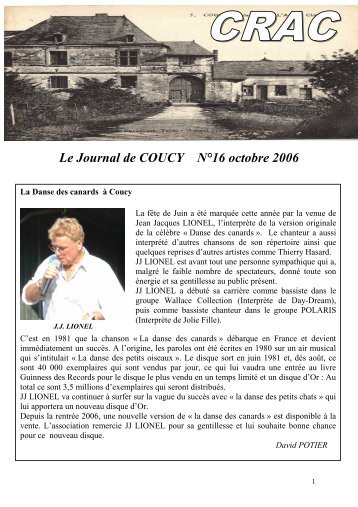 Le Journal de COUCY NÂ°16 octobre 2006 - Commune de Coucy