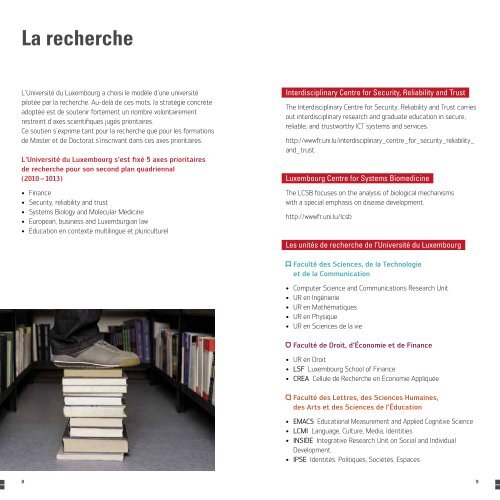 Guide de l'Ã©tudiant Leitfaden fÃ¼r Studierende ... - Luxembourg