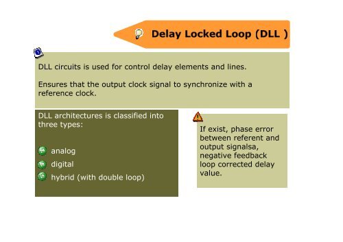 Design and Applications of Delay Locked Loop