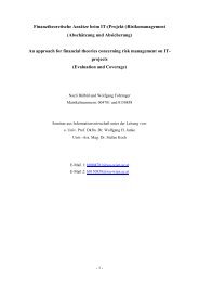 Finanztheoretische AnsÃ¤tze beim IT-(Projekt-)Risikomanagement