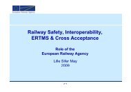 Railway Safety, Interoperability, ERTMS & Cross Acceptance - I-Trans