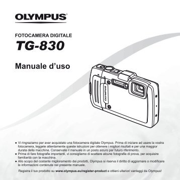 Manuale d'uso TG-830 - Olympus - Europe
