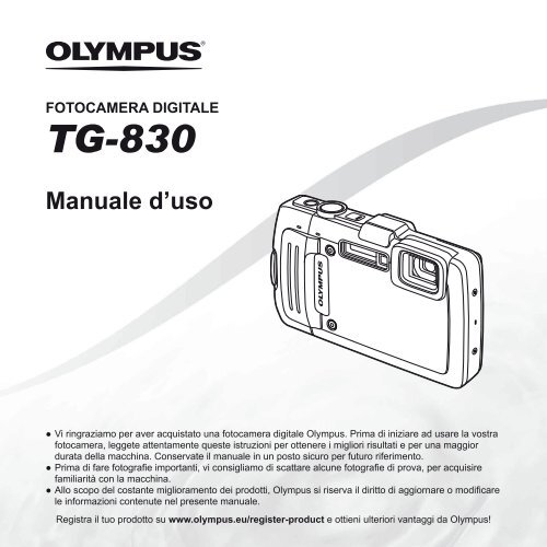 Manuale d'uso TG-830 - Olympus - Europe