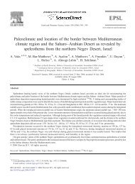 Paleoclimate and location of the border between Mediterranean ...