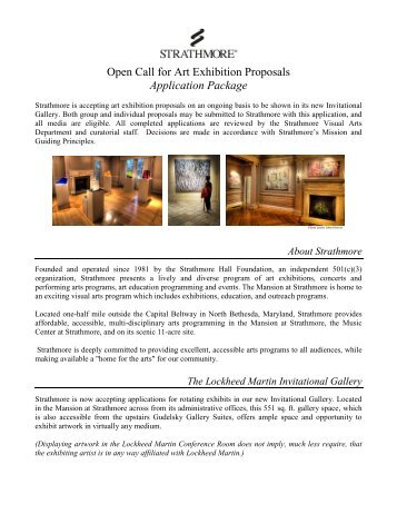 Open Call for Art Exhibition Proposals Application ... - Strathmore