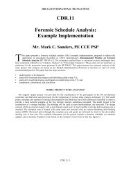 Forensic Schedule Analysis: Example Implementation