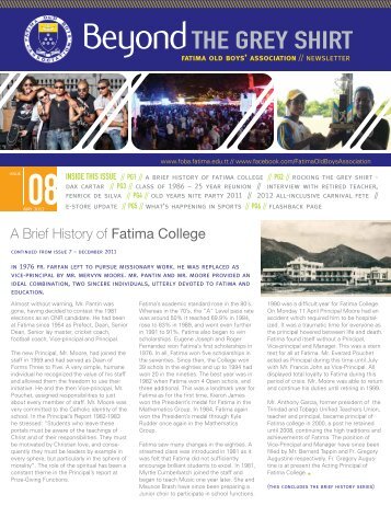 2012 May - Fatima Old Boys Association - Fatima College