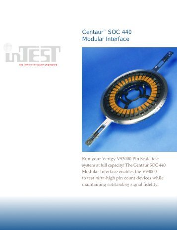 Centaurâ¢ SOC 440 Modular Interface - InTest Corporation