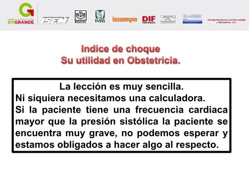 Indice de choque en obstetricia