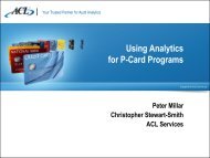 Using Analytics for P-Card Programs - Acl.com