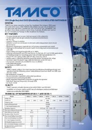 GV3 (Single) GV3D - Tamco Switchgear