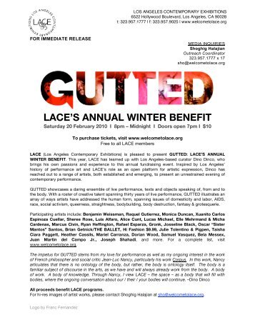 GUTTED Press Release - LACE
