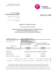 Rapport de dÃ©libÃ©ration - Conseil gÃ©nÃ©ral des Yvelines