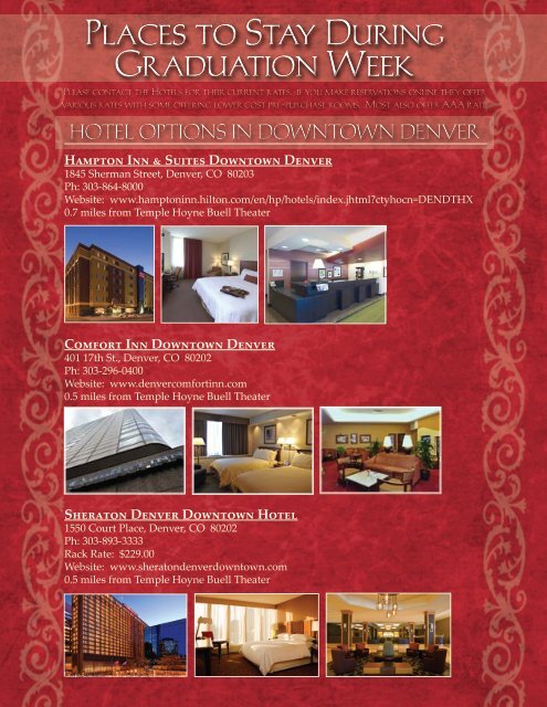Places To Stay During Graduation Week Rocky Vista University