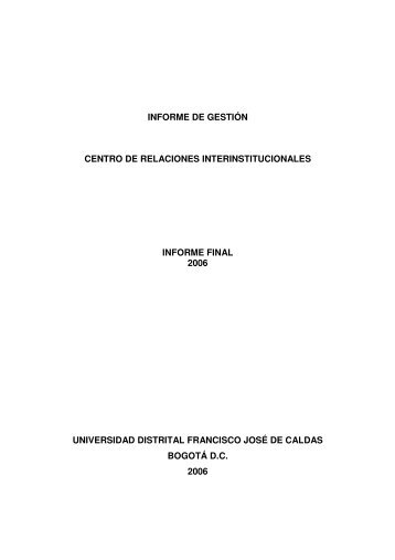 informe de gestiÃ³n centro de relaciones interinstitucionales ... - CERI