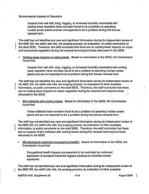 Environmental Impact Statement - radioactive monticello