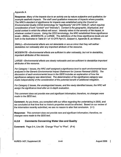 Environmental Impact Statement - radioactive monticello