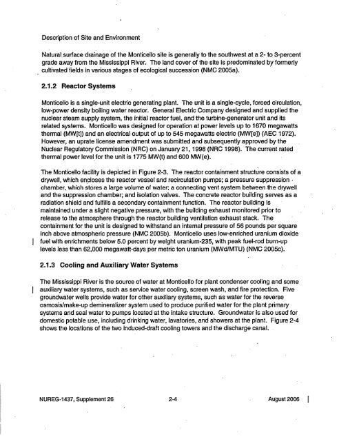 Environmental Impact Statement - radioactive monticello