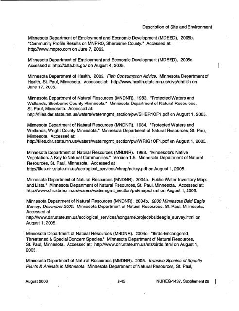 Environmental Impact Statement - radioactive monticello