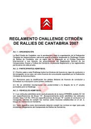 Descargar Reglamento Challenge CitroÃ«n de Rallyes de Cantabria