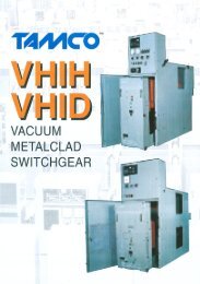 12kV AIS VCB Switchgear - Tamco Switchgear