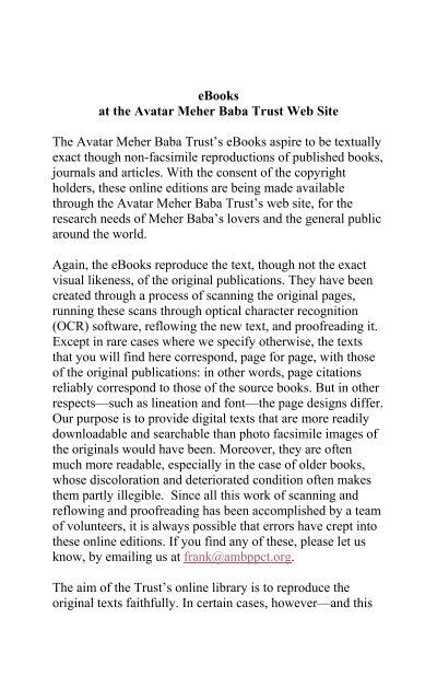Read Book - Avatar Meher Baba Trust