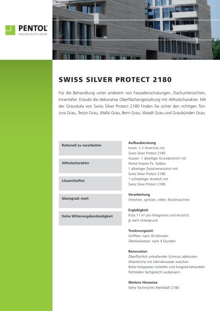 SWISS SILVER PROTECT 2180 - Pentol