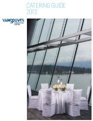 Catering Menu - Vancouver Convention Centre