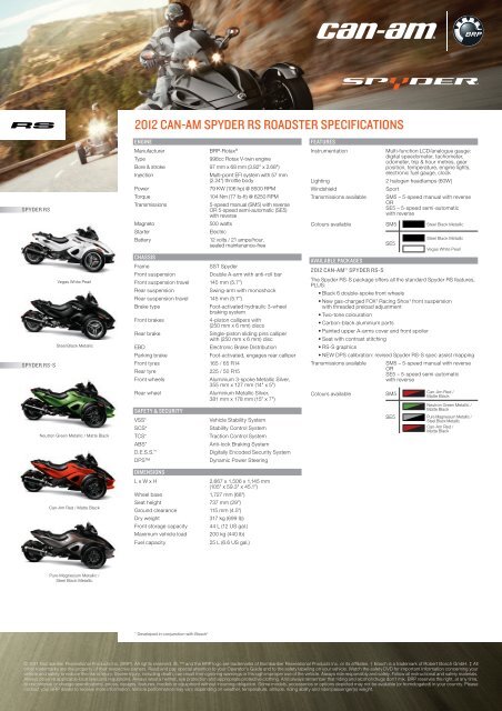Roadster Can-Am Spyder RS 2011 : - MotorShow