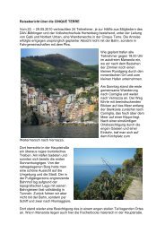 Reisebericht von der CINQUE TERRE