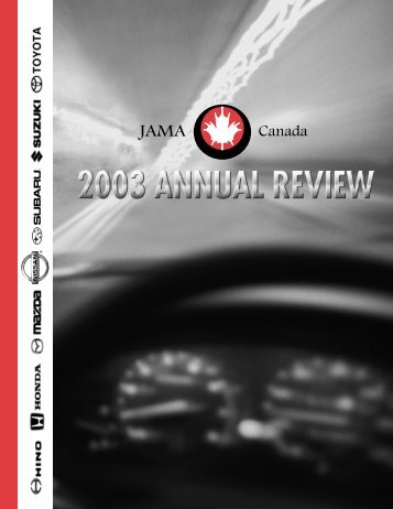 2003/2004 Model Year Vehicles Sold In Canada, Including - Japan ...