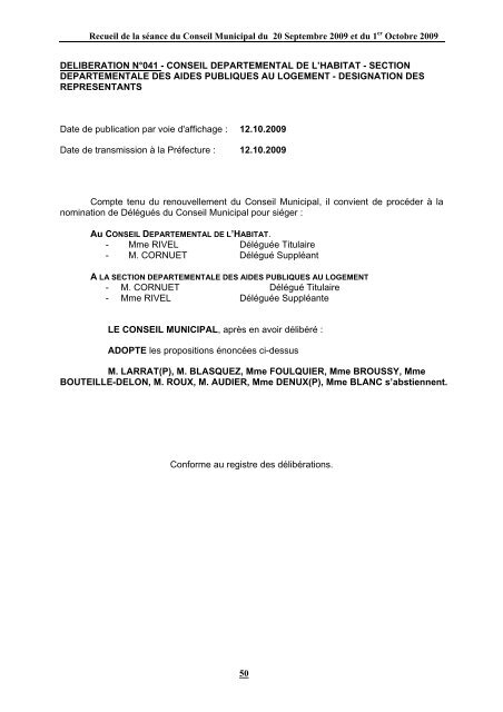 RECUEIL DES ACTES ADMINISTRATIFS - Carcassonne