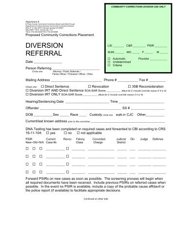 Referral Form - El Paso County